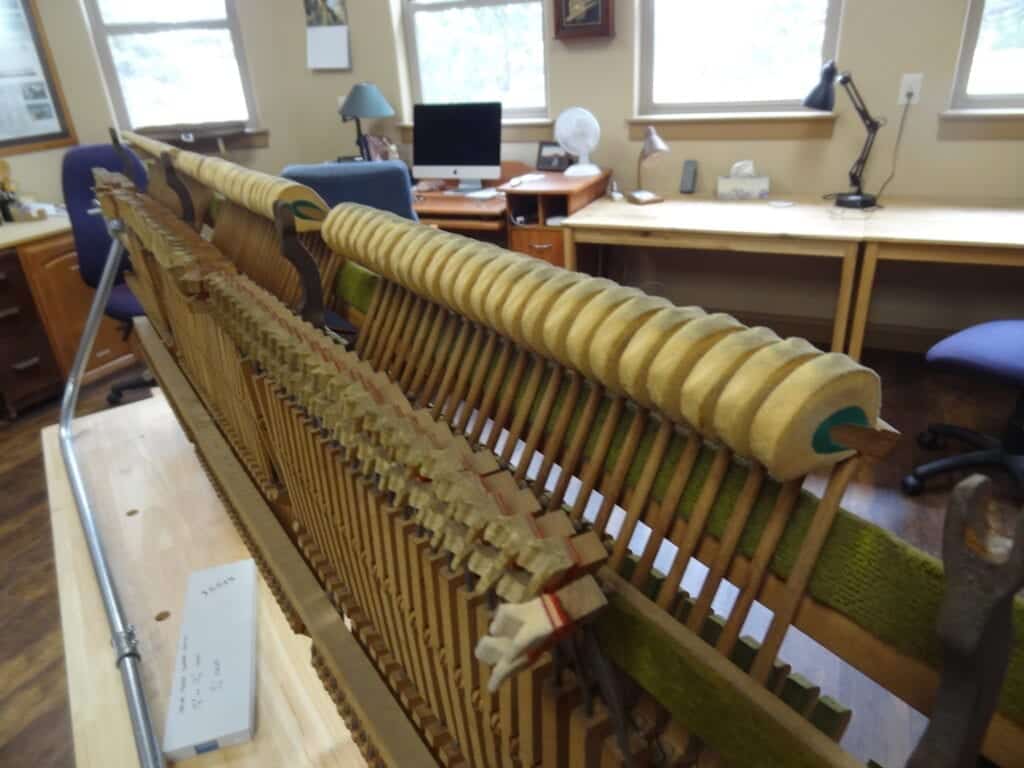 old worn & flat hammers and the dampers