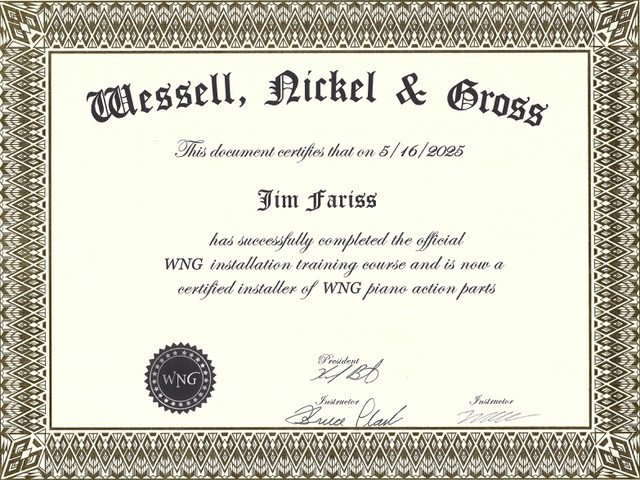 Weseel, Nickel & Gross Certification